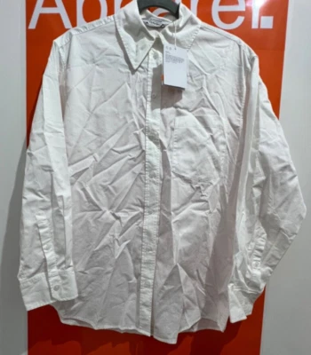 & Other Stories Voluminous Cotton Shirt, White, Long Sleeve, Size XS, B46/7354 - Image 1 of 2