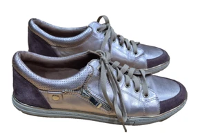 Womens Diana Ferrari Supersoft Rose Gold Leather Shoes Sneakers Size 40 / 9-9.5 - Picture 1 of 5