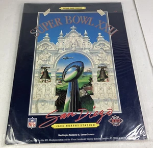 1988 Super Bowl XXII Official Game Program DEN Broncos vs WAS Redskins - Bild 1 von 2