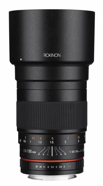 ROKINON 135M-C 135mm F/2.0 ED UMC Full Frame Telephoto Lens for Canon EF