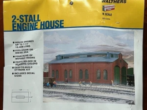 BRICK 2-STALL ENGINE HOUSE SERVICE FACILITY - N Scale PLASTIC KIT 933-3204 NEW - Picture 1 of 11