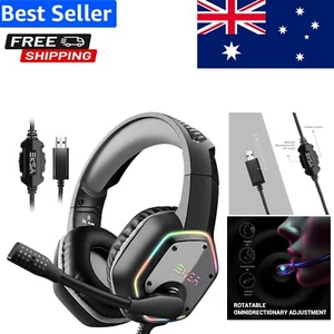Immersive 7.1 Surround Sound USB Wired Gaming Headset with Noise Cancelling Mic - Picture 1 of 11