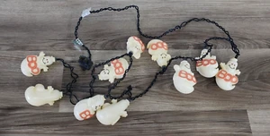 Vintage Halloween BOO Ghost String BLINKENDE Lichter 10 Geister getestet & funktionsfähig - Bild 1 von 6