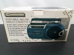 Centurion Portable Am/Fm Radio Single Cassette Recorder C729G Boombox NOS NIB - Picture 1 of 6