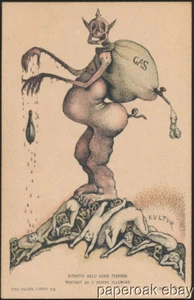 Erster Weltkrieg Alberto Martini La Danse Macabre Europeenne Cartoon Postkarte - Bild 1 von 2