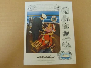 1950 MATSON TO HAWAII LURLINE CRUISE vintage art print ad - Picture 1 of 1