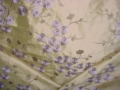 14-5/8Y Brunschwig & Fils BF10047 Blossom Silk Lime Upholstery Fabric - Image 1 of 4