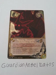 Naruto TCG CCG Naruto Uzumaki Tailed Beast Mode Card Super Rare Foil English LP - Picture 1 of 2