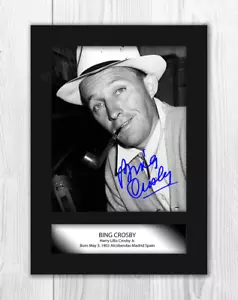 Bing Crosby A4 signed mounted photograph picture poster. Choice of frame. - Picture 1 of 10