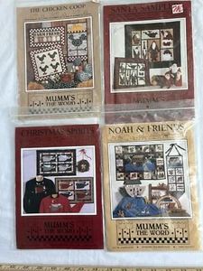 Lot of 4 Mumm's the Word Christmas Farm Noah's Ark Craft Quilt Patterns - Picture 1 of 6