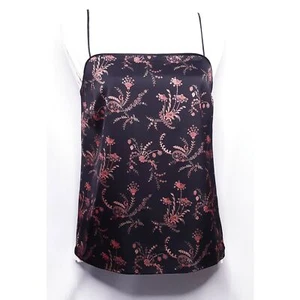 Paige Camisole dicker Satin schwarz/rot-orange geblümt Größe S - Bild 1 von 6