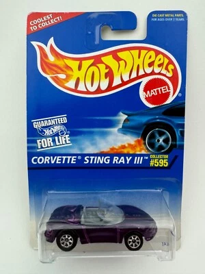 Corvette Stingray III #595 púrpura 1996 Hot Wheels Foto 1 de 4