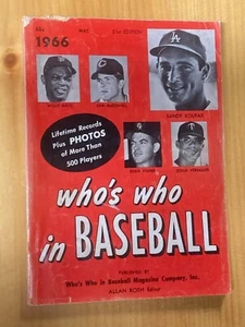 1966 WHO'S WHO IN BASEBALL (SANDY KOUFAX) BOOK - Bild 1 von 2