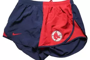 NIKE Womens 3" Tempo Boston Red Sox Running Athletic Shorts Navy Blue/Red Sz S - Picture 1 of 4