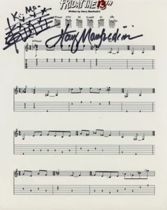 HARRY MANFREDINI SIGNED 8x10 PHOTO COMPOSER FRIDAY THE 13th RARE BECKETT BAS - Picture 1 of 2
