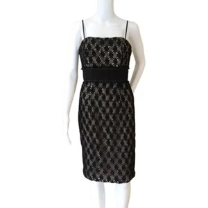 NWT Frock By Tracy Reese Womens Lace Crochet Sheath Dress Black Size 4 - Picture 1 of 5