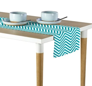 Turquoise Chevron Table Runners - 12"x72" or 14"x108" - Picture 1 of 1