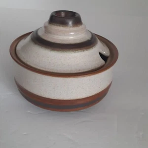 Vintage Denby Slotted Dish With Lid Cranberry Sauce Chutney Earth Tones - Picture 1 of 5