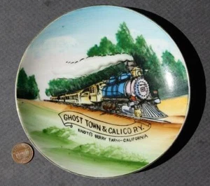 Buena Park California Knott's Berry Farm Ghost Town Calico piastra ferroviaria vintage ++ - Foto 1 di 1