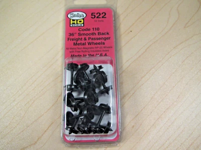 Kadee HO Scale Metal Wheelsets - #522 36" smooth-back RP-25 wheels (12 sets) - Image 1 of 2