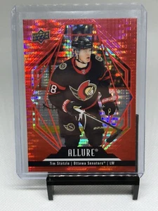 2022-23 UD Allure # 4 Tim Stutzle-Red Rainbow- Ottawa Senators - Picture 1 of 2
