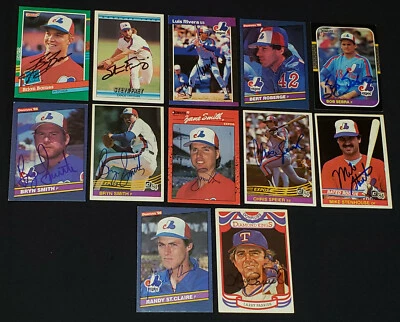 MONTREAL EXPOS - MLB - AUTOGRAPHS  - BASEBALL - CARDS (12) - ORIGINAL - Image 1 of 4
