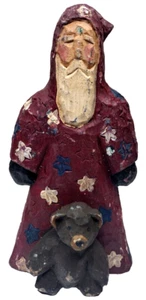 Figurina Natale Babbo Natale Vintage Lancy Smith Great American Old World GATC anni 90 - Foto 1 di 5