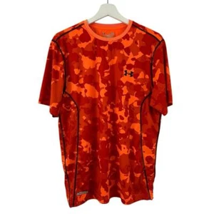 Camiseta Under Armour Hombre HeatGear Naranja Camuflada Manga Corta Atlética Elastizada Talla L - Imagen 1 de 4