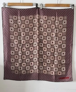 Vintage Anne Klein Logo Silk Scarf 28.5” By 28.5” Square Hand Rolled - Picture 1 of 5