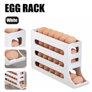 Egg Holder 4-Layer Automatic Rolling Dispense Egg Storage Refrigerator Kitchen - Picture 1 of 9