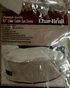 Char-Broil Premium Oval Patio Furniture Table Set Cover Outdoor 92 L 72 W x 30 H - Picture 1 of 7