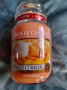Yankee Candle Large 623g Jar Peach Cobbler Discontinued Rare - Picture 1 of 4