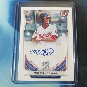 Autógrafo Topps Bowman Michael Taylor 2014 #PA-MT CASI NUEVO - Imagen 1 de 2