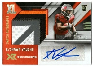 Ke'Shawn Vaughn 2020 XR naranja 4 colores parche de novato autógrafo/15 bucaneros - Imagen 1 de 2