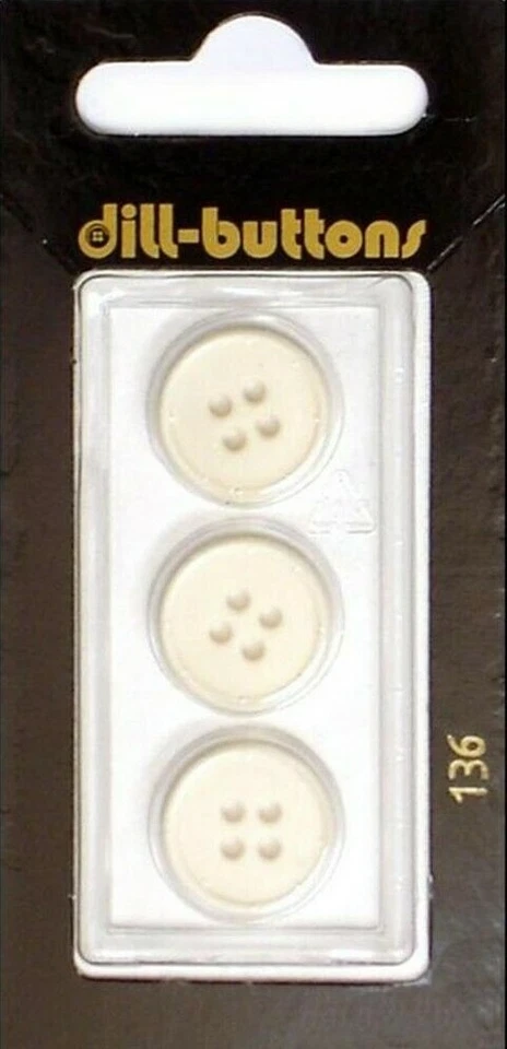 Dill Buttons ~ (0136) - 5/8" - 3 ct - Image 1 of 1