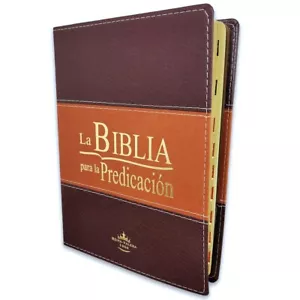 Biblia para la Predicación Letra Grande RV1960 imit. piel dos tonos marrón con í - Bild 1 von 4