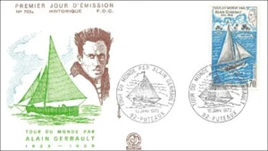 FRANCE - TOUR DU MONDE PAR ALAIN GERBAULT - Puteaux  - 1970 - FDC - Imagen 1 de 2