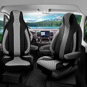 Fundas de asiento de autocaravana piloto adecuadas para arce ACT 590 (negro-gris) - Imagen 1 de 11