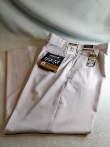 NUOVO Haggar Uomo 36x29 Premium Comfort Vestito Pantaloni Stone Vestibilità Classica Elasticizzato $60 - Foto 1 di 14