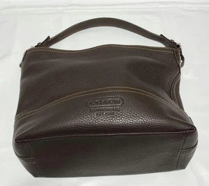 Vintage Coach Shoulder Hand bag Soho 5715 Dark Brown Leather Y2K Hobo Purse - Picture 1 of 24