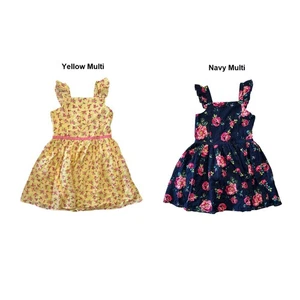 Zunie Girl Girl's Cotton Floral A-Line Any Occasion Knee-Length Dress - Picture 1 of 5