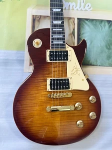 LP Sunburst E-Gitarre Flame Maple Top Chrome Hardware - Bild 1 von 24