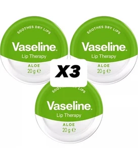 X3 Vaseline Lip Therapy Aloe Vera, 20g Tins - Picture 1 of 5