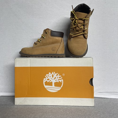 Timberland Toddler Pokey Pine 6 pollici Stivaletto con zip laterale nabuk di grano taglia 10 M
