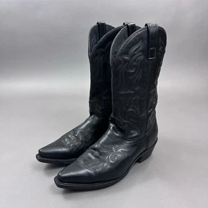 Laredo Westernstiefel Herren 9 D Hawk bestickt Snip Toe Cowboy schwarz 6860 - Bild 1 von 11