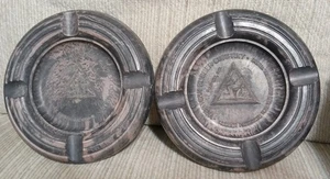 (2) LOTE de dos ceniceros publicitarios vintage Western Rubber Company Goshen Indiana - Imagen 1 de 4