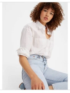 Camicia Levi's Eunice Utility con bottoni - Donna S nuova con etichetta - Foto 1 di 3