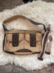 Vintage Gap Y2K Brown And Tan Shoulder Bag - Picture 1 of 9