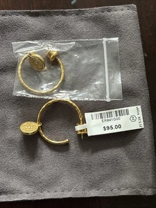 Klassische Julie Vos Astor Gold Kristall Creolen & Charm Ohrringe Cubic Sparkle - Bild 1 von 9