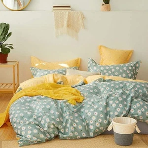 EAVD Botanical Floral Duvet Cover King Soft Cotton Reversible Pattern Chic - Picture 1 of 8